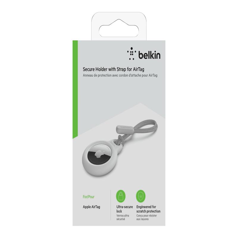 Belkin Support sécurisé pour Airtag avec cordon Blanc