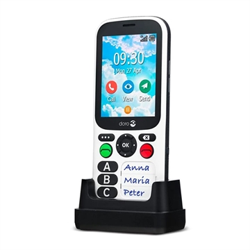 Doro 780X - 4G, Bluetooth, 1600mAh - Noir / Blanc