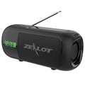 Haut-parleur Bluetooth Solaire / Radio FM Zealot A5 avec Lumière LED (Emballage ouvert - Acceptable) - Noir