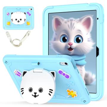 Étui hybride iPad 2022/2025 avec béquille et chat mignon