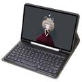 Étui-clavier Bluetooth iPad 9.7" (2017/2018) avec touches rondes et emplacement pour le Crayon - Disposition américaine - Noir