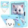Étui hybride iPad Air 11 2024/2025 avec béquille et chat mignon