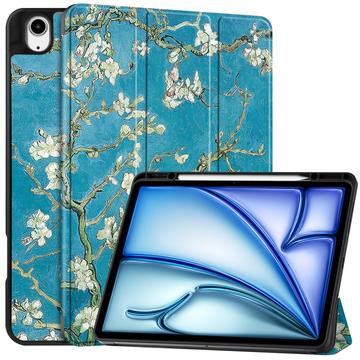 Étui Smart Folio iPad Air 13 (2025) Tri-Fold Series - Fleurs blanches