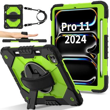 Étui iPad Pro 11 2024/2025 avec Sangle Heavy Duty 360 - Vert