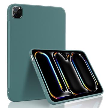 Coque iPad Pro 13 2024/2025 en Silicone Liquide - Vert Foncé
