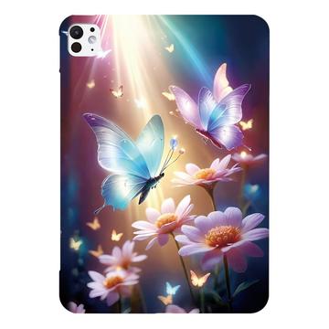 Coque iPad Pro 13 2024/2025 en TPU Stylish Ultra Fin - Papillon Floral