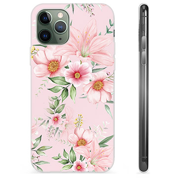 Coque iPhone 11 Pro en TPU - Fleurs à L\'aquarelle