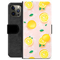 Étui Portefeuille Premium iPhone 12 Pro Max - Motif Citron