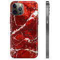 Coque iPhone 12 Pro Max en TPU - Marbre Rouge