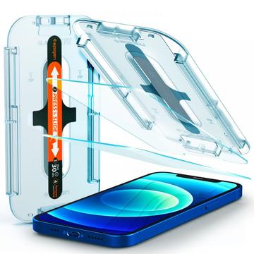 Protecteur d\'Écran iPhone 12/12 Pro en Verre Trempé Spigen Glas.tR Ez Fit - 2 Pièces