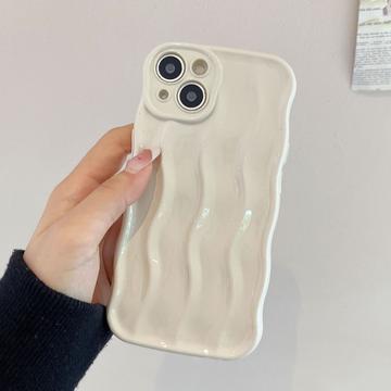 Coque iPhone 13 3D Linear Wavy - Blanche