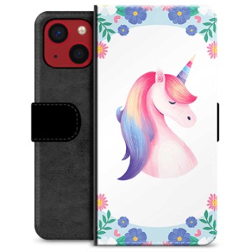 Étui Portefeuille Premium iPhone 13 Mini - Licorne