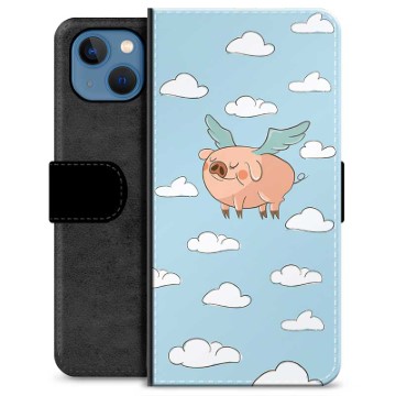 Étui Portefeuille Premium iPhone 13 - Cochon Volant