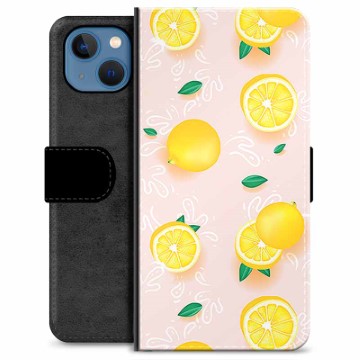 Étui Portefeuille Premium iPhone 13 - Motif Citron