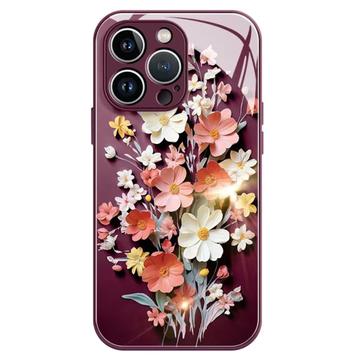 Coque hybride iPhone 13 Pro Bouquet de fleurs - Rouge vin