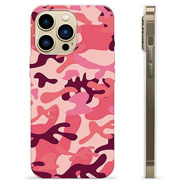 Coque iPhone 13 Pro Max en TPU - Camouflage Rose