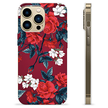 Coque iPhone 13 Pro Max en TPU - Fleurs Vintage