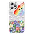 Coque hybride iPhone 13 Pro Sourire et arc-en-ciel - Blanche