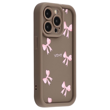 Coque TPU antichoc élégante iPhone 13 Pro avec bords relevés - Marrone / arc