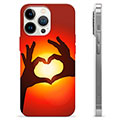 Coque iPhone 13 Pro en TPU - Silhouette de Coeur