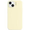 Coque iPhone 14 en Silicone Nudient Base - Jaune