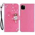 Etui iPhone 14 Hibou Strass