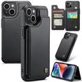 Étui Caseme C22 iPhone 14 Plus avec portefeuille de cartes protégé par RFID - Noir