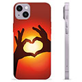 Coque iPhone 14 Plus en TPU - Silhouette de Coeur