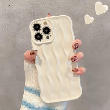 Coque iPhone 14 Pro 3D Linear Wavy - Blanche