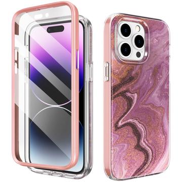 Coque hybride protection 360 iPhone 14 Pro Max Ahastyle WE13 - Marbre violet