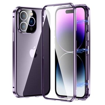 Coque Magnétique iPhone 14 Pro Max avec Verre Trempé - Violete