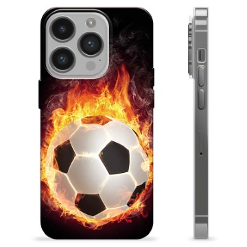 Coque iPhone 14 Pro en TPU - Ballon Enflammé