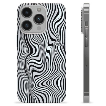 Coque iPhone 14 Pro en TPU - Zèbre Hypnotisant