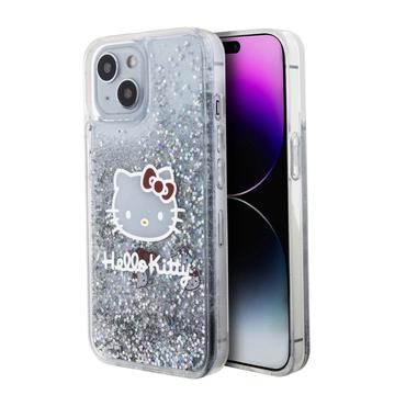 Coque iPhone 15 Hello Kitty Liquid Glitter Charms - Transparente