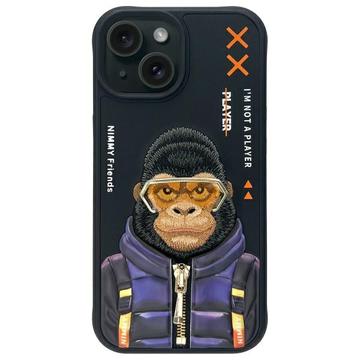 Coque Singe iPhone 15 Nimmy Friends Cool&Cute 2.0 - Noire