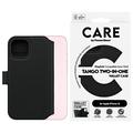 Étui portefeuille 2 en 1 iPhone 15 PanzerGlass Care Tango - Compatible MagSafe - Noir