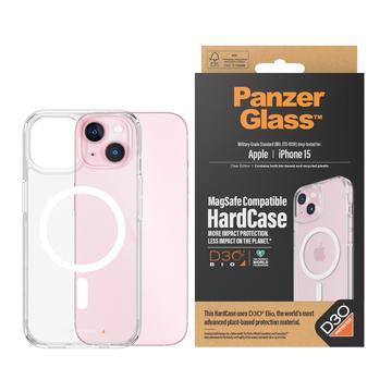 Coque iPhone 15 PanzerGlass HardCase MagSafe compatible avec D3O - Transparente