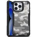 Coque Hybride iPhone 15 Plus Antichoc - Camouflage - Noire