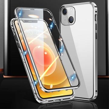 Coque Magnétique iPhone 15 Plus avec Verre Trempé - Argenté