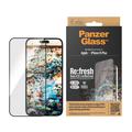 Protection d'écran PanzerGlass Re:fresh pour iPhone 15 Plus avec EasyAligner - Bordure noire