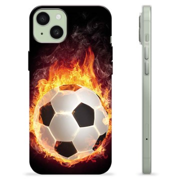 Coque iPhone 15 Plus en TPU - Ballon Enflammé