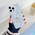 Coque iPhone 15 Pro Papillon en TPU avec support d'anneau - Bleu clair