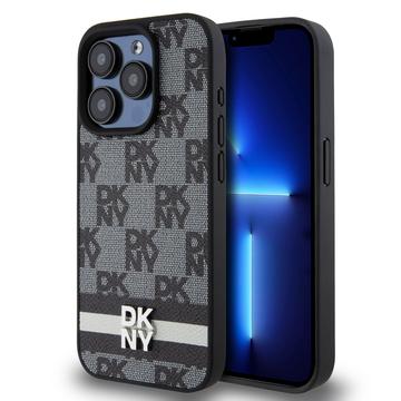 Coque iPhone 15 Pro DKNY Motif à carreaux et rayures