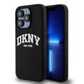 Coque iPhone 15 Pro DKNY Liquid Silicone Arch Logo - Compatible MagSafe - Noir