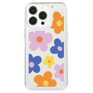 Coque iPhone 15 Pro en TPU Fashion - Fleurs colorées