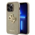 Coque iPhone 15 Pro Guess Perforated 4G Glitter Logo - Or