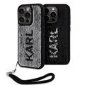 Coque iPhone 15 Pro Max Karl Lagerfeld Reversible Sequins - Noir / Argent