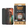 Protecteur d'Écran iPhone 15 Pro Max PanzerGlass Ultra-Wide Fit Privacy EasyAligner - Bord Noir