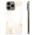 Coque iPhone 15 Pro Max en TPU - Marbre Perle Dorée