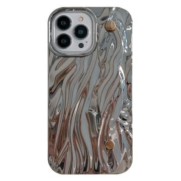 Coque iPhone 15 Pro Max en TPU électrolytique froissé - Argente
